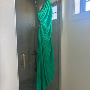 A.L.C. Green Delphina One shoulder Dress Worn Once Size 2